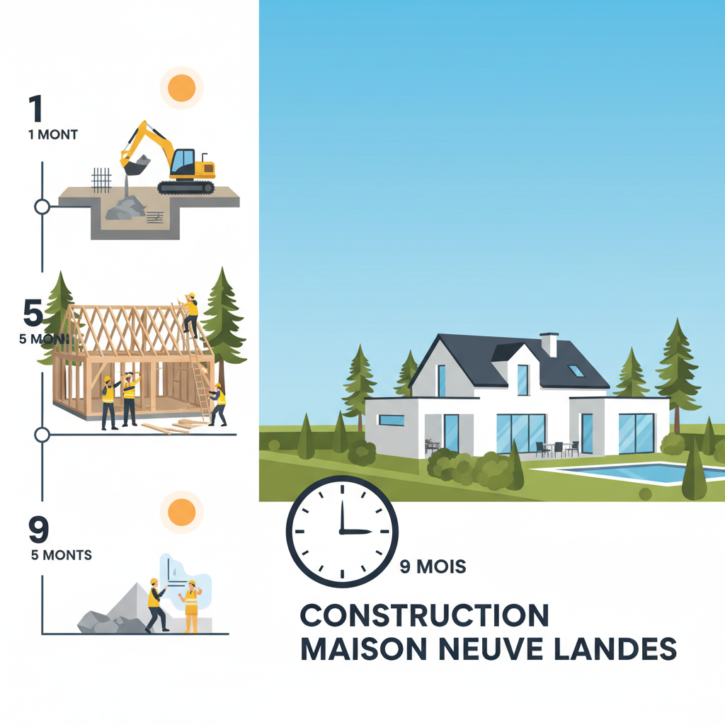 construction maison neuve Landes 9 mois